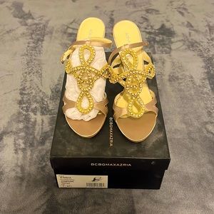 Never worn BCBG strappy heels